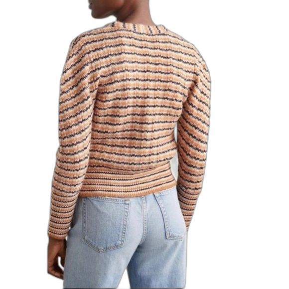 NWT A.L.C. Sweater Rebekah Cardigan Cashew Multi Stripe Button Front Size XS NEW - Picture 5 of 14